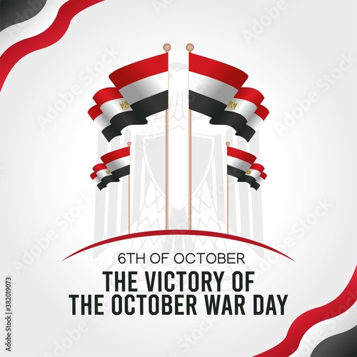 Vector Illustration for The Victory of The October War Day in Egypt.