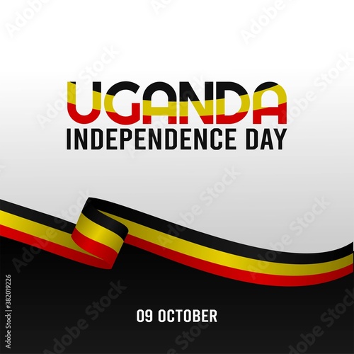 Uganda Independence Day Vector Illustration. Suitable for greeting card, poster and banner.