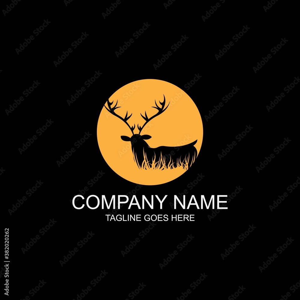Deer Logo Template vector