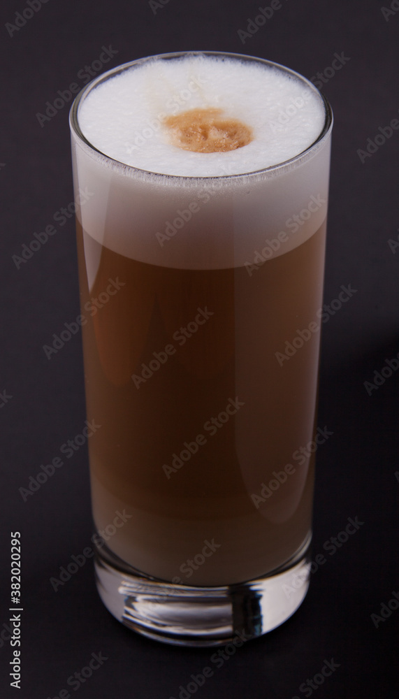 glass of cappuccino glass of cappuccino