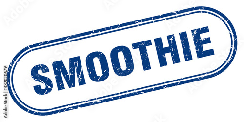 smoothie stamp. rounded grunge textured sign. Label