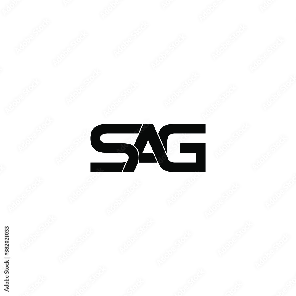 sag letter original monogram logo design sag letter original monogram logo design