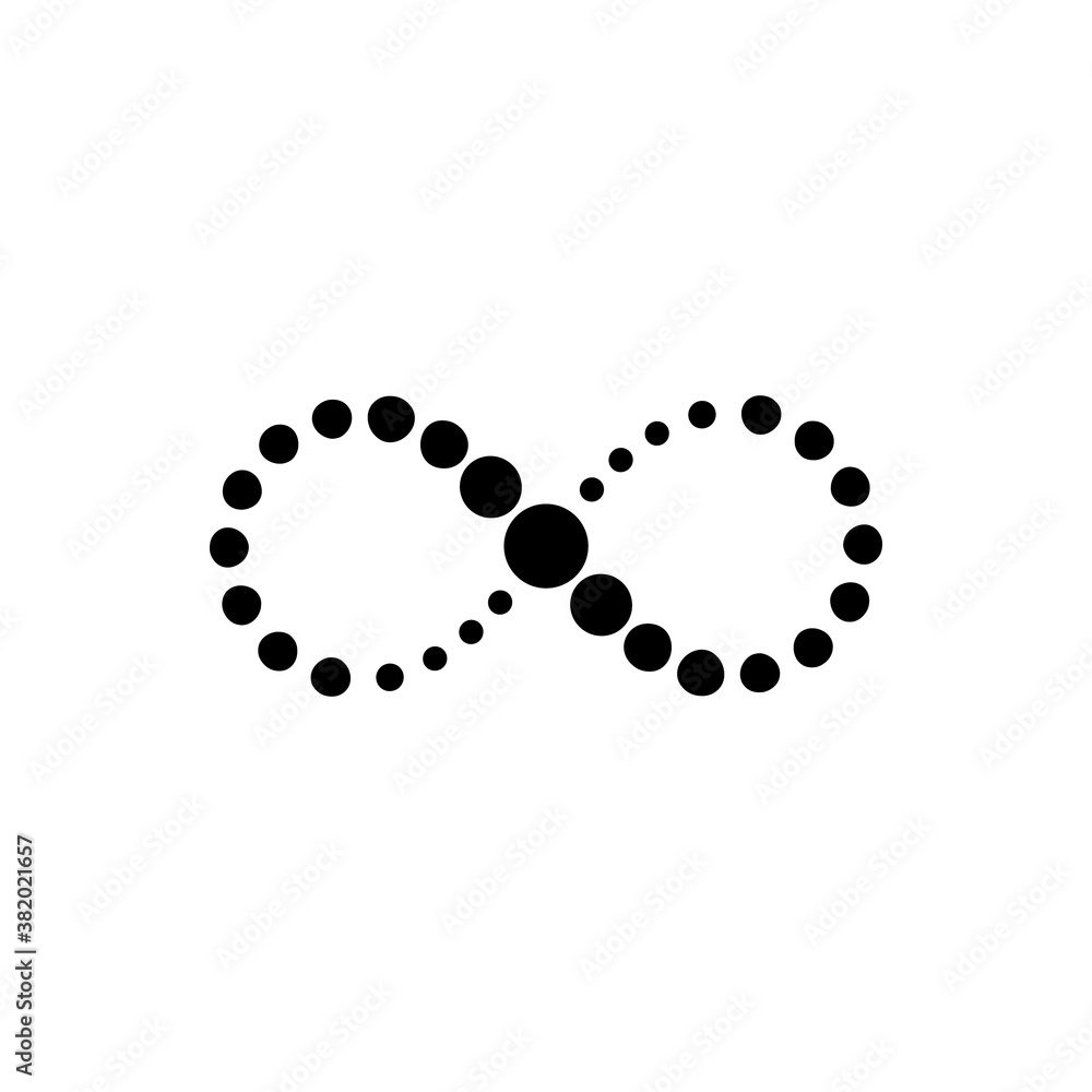 Black infinite symbol for website and app