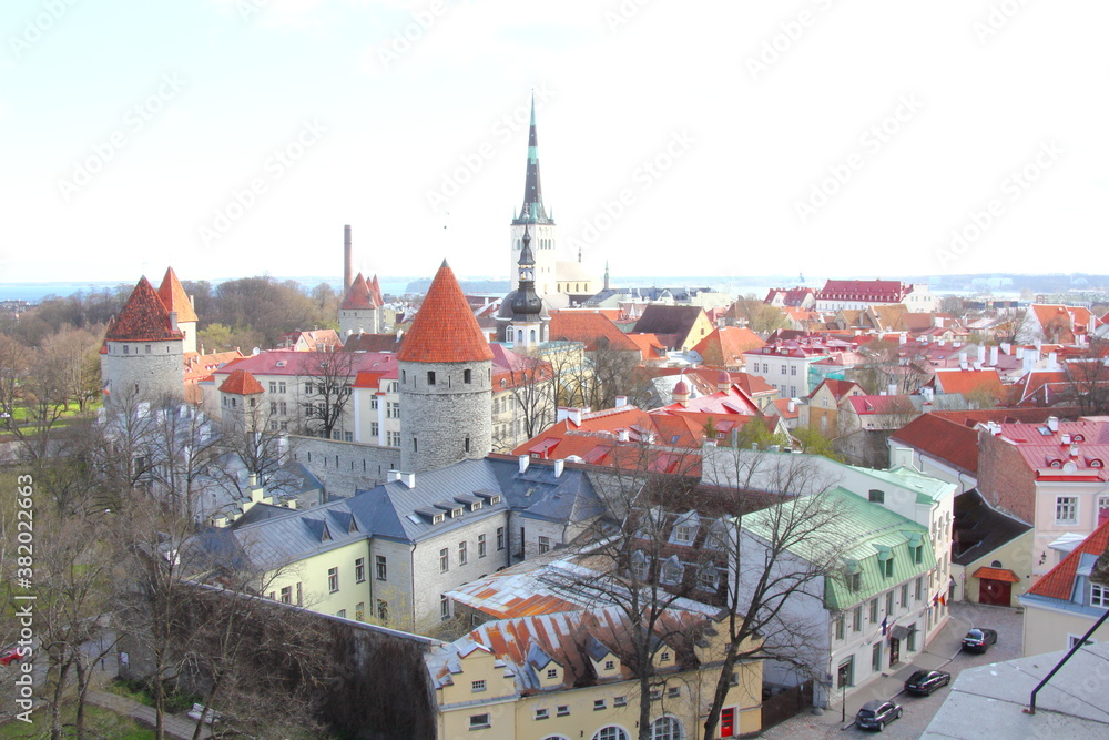 Fototapeta premium Photos of the Walled City of Tallinn, Estonia