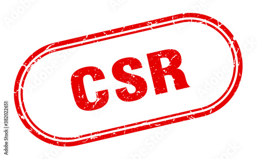 csr stamp. rounded grunge textured sign. Label