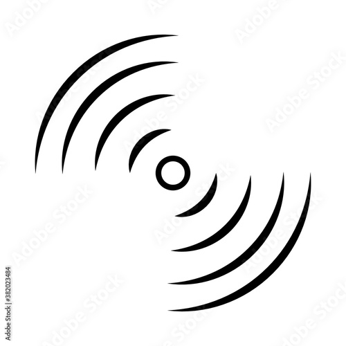 sensor wave icon, vector illustration