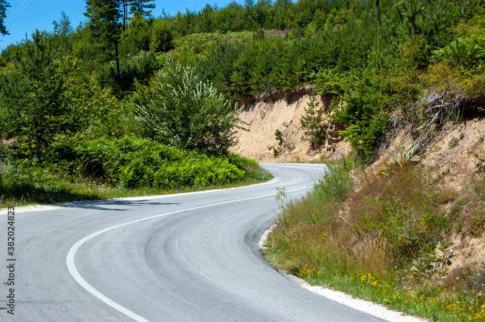 winding road in the mountains