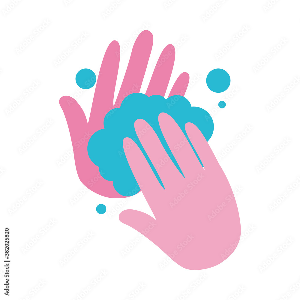 Obraz premium hands washing icon, flat style