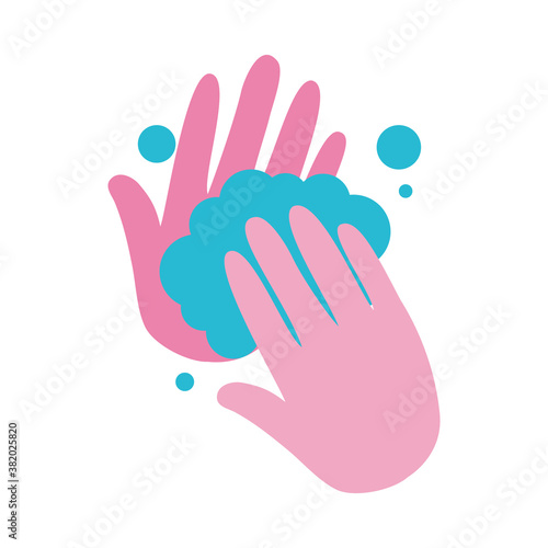 hands washing icon, flat style
