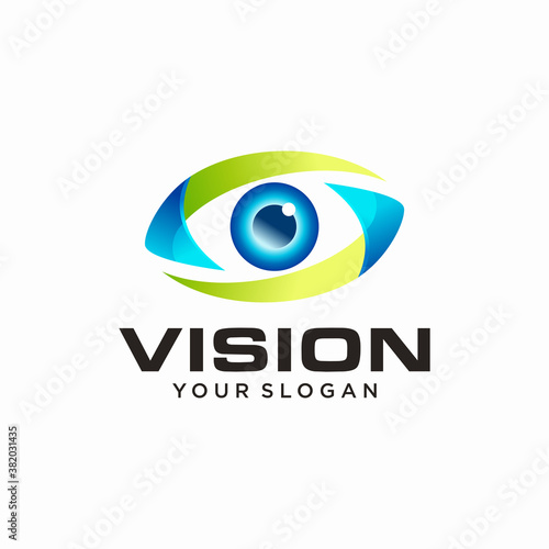 Eye logo icon symbol design. Creative camera media icon. Global vision logotype. Photo video control sign.
