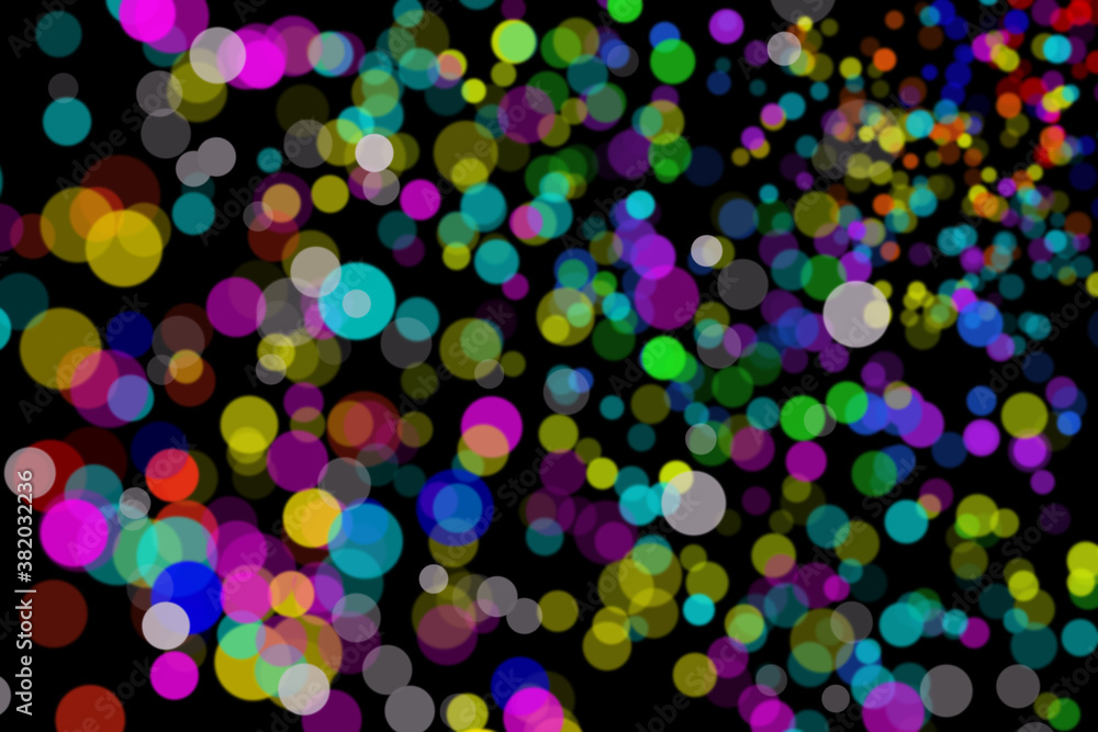 Bokeh pattern in beige with circular shapes and colourful background.