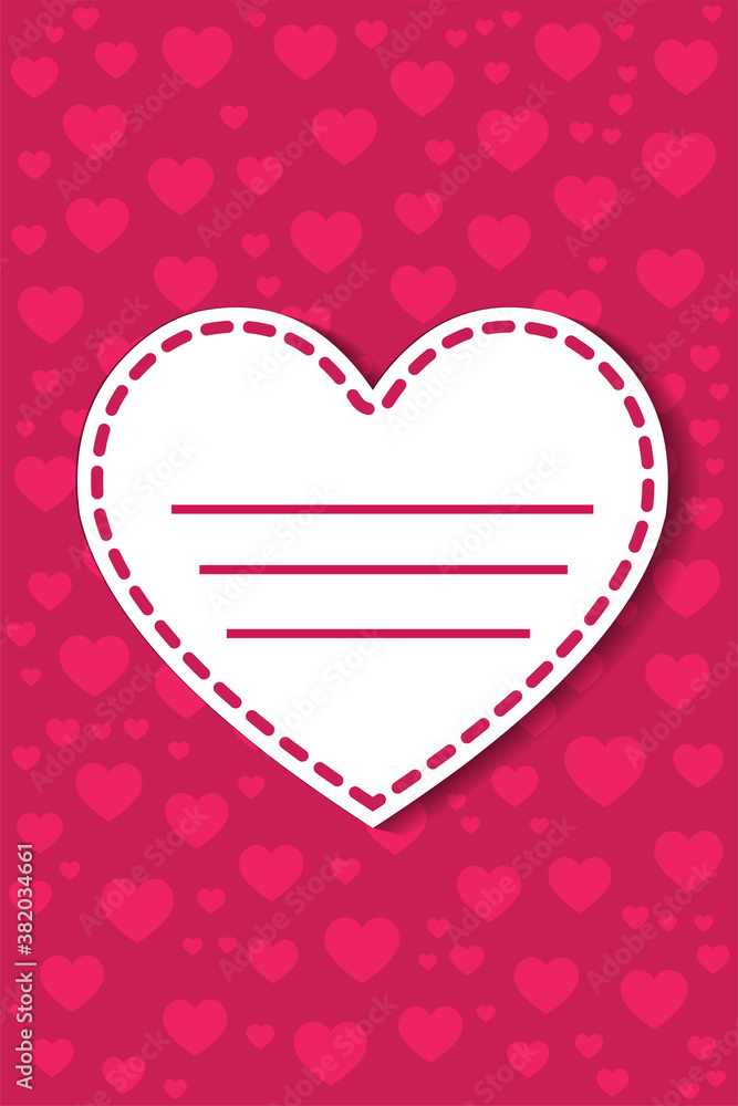 pink valentine card concept vector illustration pink valentine card concept vector illustration