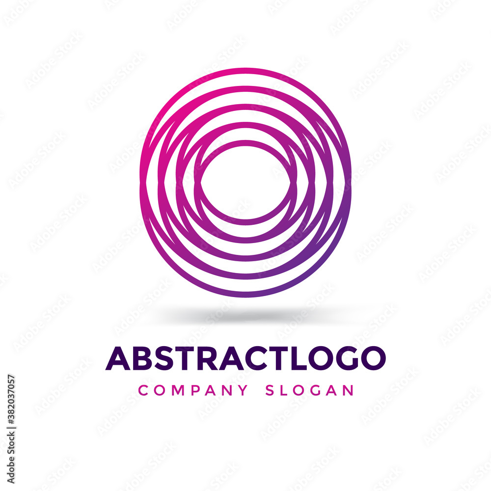 Abstract line O letter Connection logo design. Colorful creative circle and point sign vector icon. Abstract line O letter Connection logo design. Colorful creative circle and point sign vector icon.