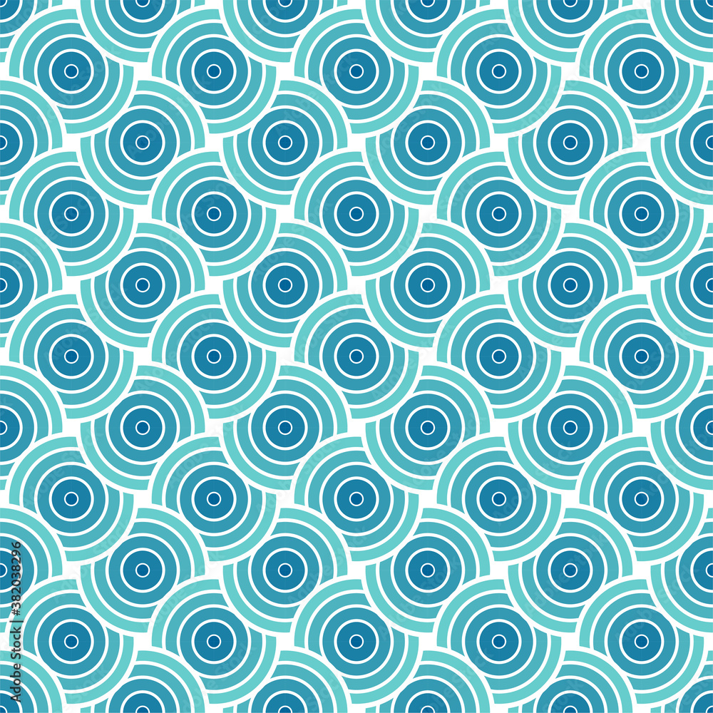 Geometric circle seamless pattern background