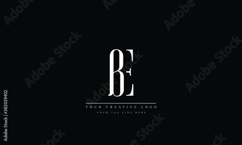 BE, EB, B, E Letter Logo Design with Creative Modern Trendy Typography