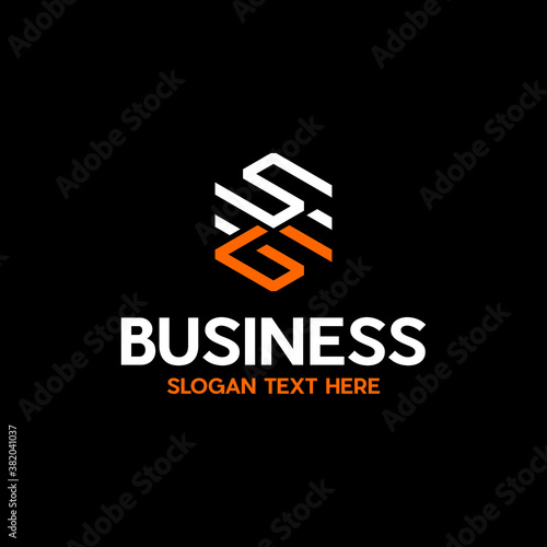 Letter SG Modern Abstract Creative Monogram Icon Logo, Alphabet letters icon logo SG or GS, Initial Letter S and G Linked Logo.