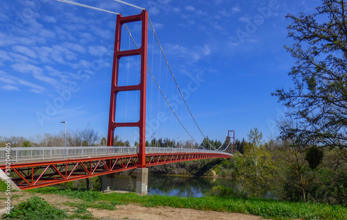 Guy West Bridge on a semi cloudy day
