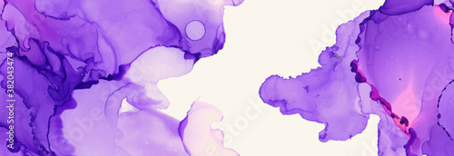 Alcohol ink vector texture banner. Fluid ink abstract background.