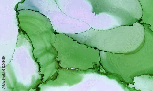 Alcohol ink vector texture banner. Fluid ink abstract background.