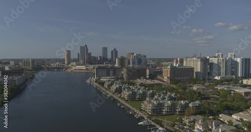 Tampa Florida Aerial v30 birdseye shot of Harbour Island and Seddon Channel - DJI Inspire 2, X7, 6k - March 2020 photo