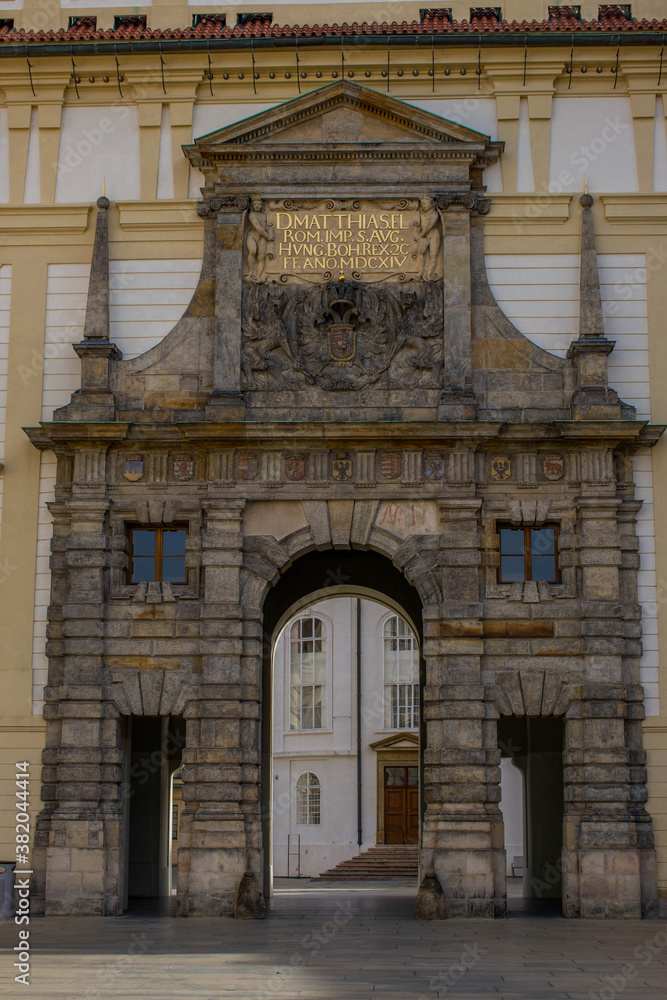 Matthias Gate with no people in Hradcany, Prague during COVID-19 pandemic. Matthias Gate with no people in Hradcany, Prague during COVID-19 pandemic.