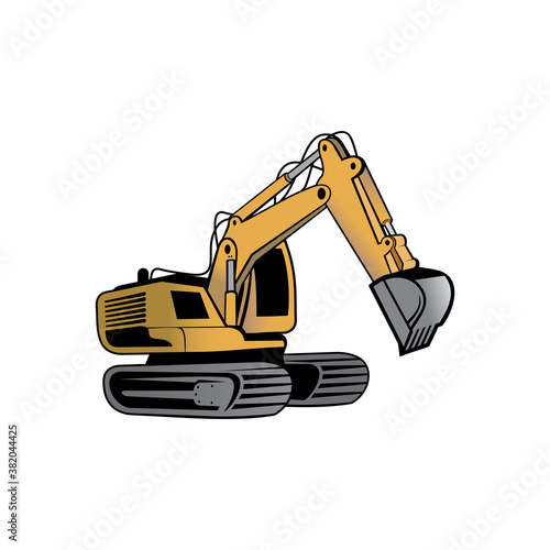 Vector of cartoon excavator design eps format, suitable for your design needs, logo, illustration, 
animation, etc.