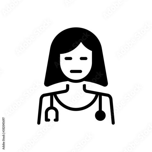 Black solid icon for profession