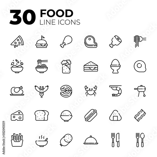 Set of Food icons.