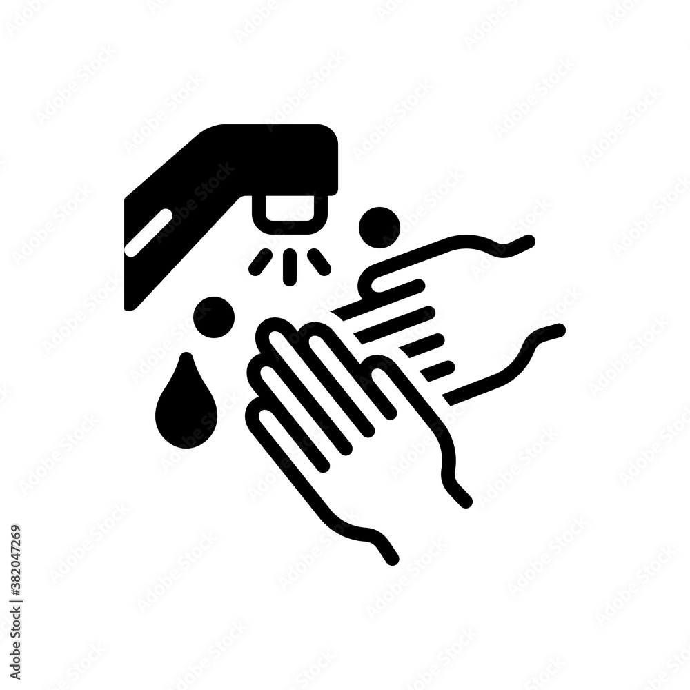Obraz premium Black solid icon for essential