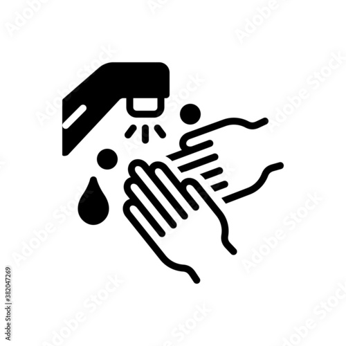 Black solid icon for essential