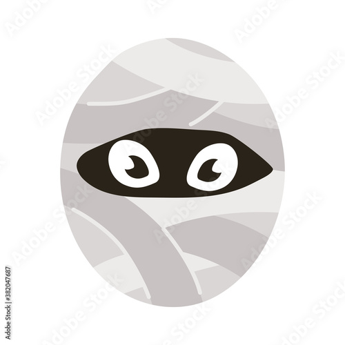 mummy halloween character flat style icon