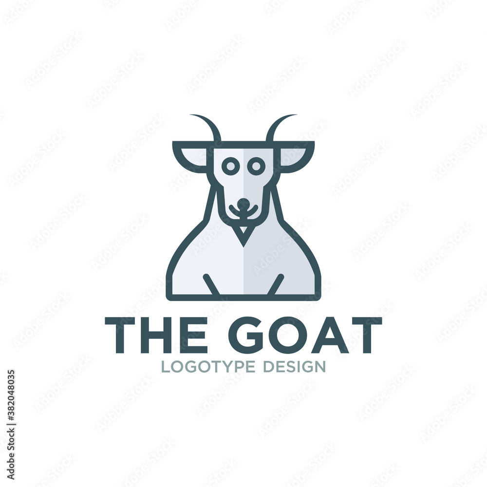 Black line vector logo of goat head. It is sign of capricorn zodiac. Black line vector logo of goat head. It is sign of capricorn zodiac.