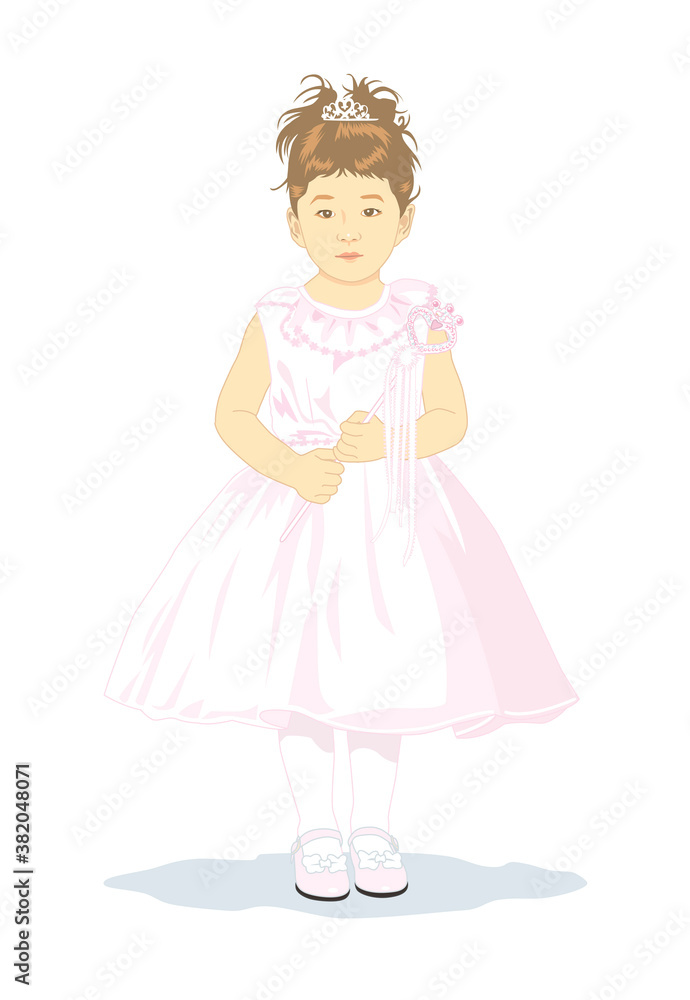七五三のドレスを着た子供 七五三のドレスを着た子供