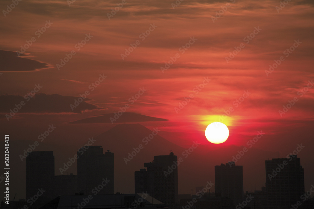 都会の夕景 都会の夕景