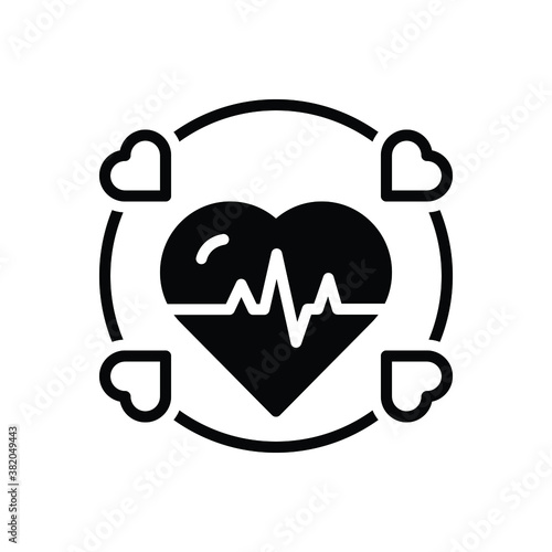 Black solid icon for alive