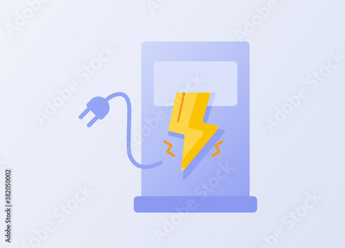 electrical fuel pump icon sign or symbol with modern flat style