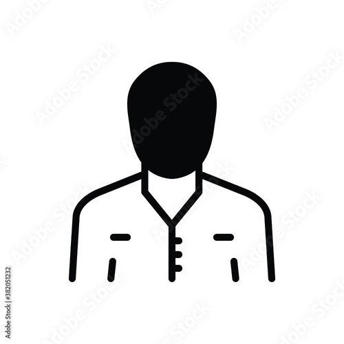 Black solid icon for civilian