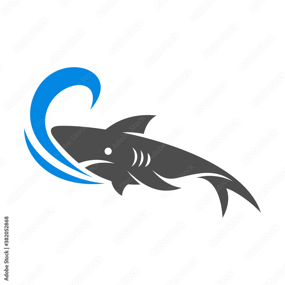 shark vector template, wild fish vector shark vector template, wild fish vector