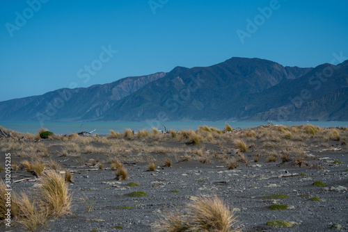 The spit at Lake Ferry in the Wairarapa New Zealand photo