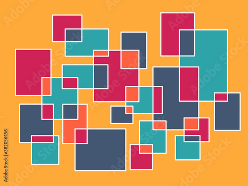 abstract colorful square and rectangle background