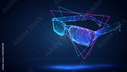 vector 3d glasses from triangular polygons