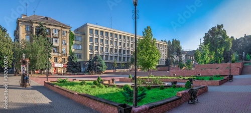 Принти на полотні Theater square in Zaporozhye, Ukraine