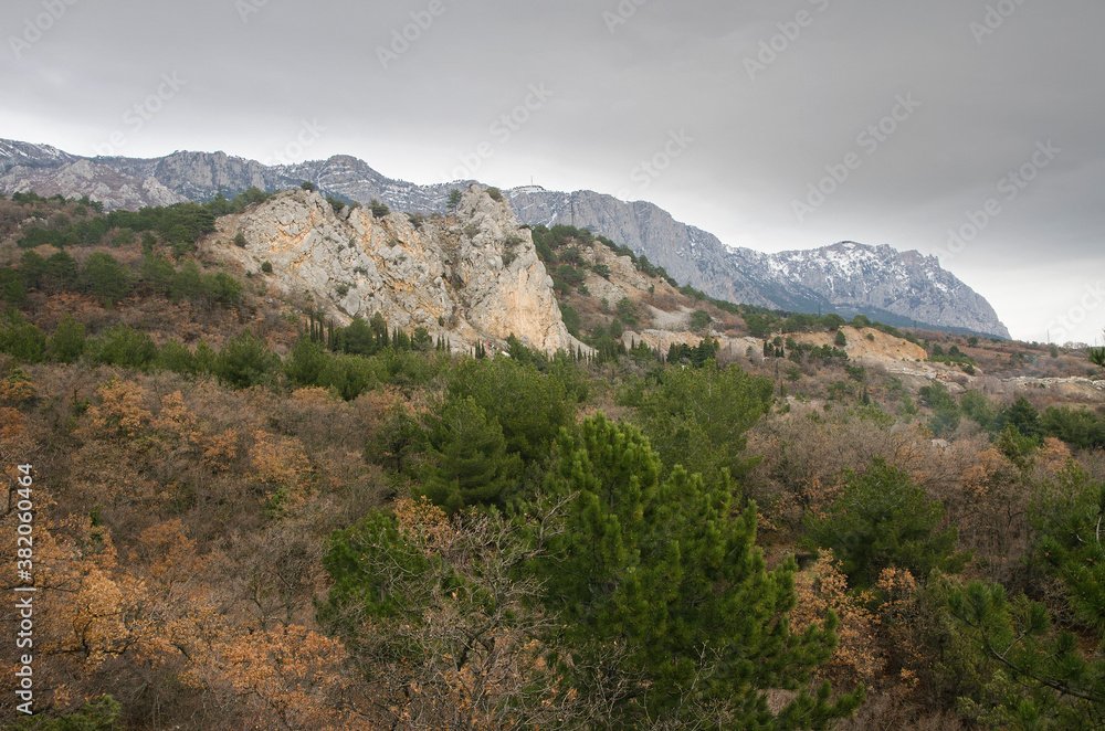 View of the Crimean mountains