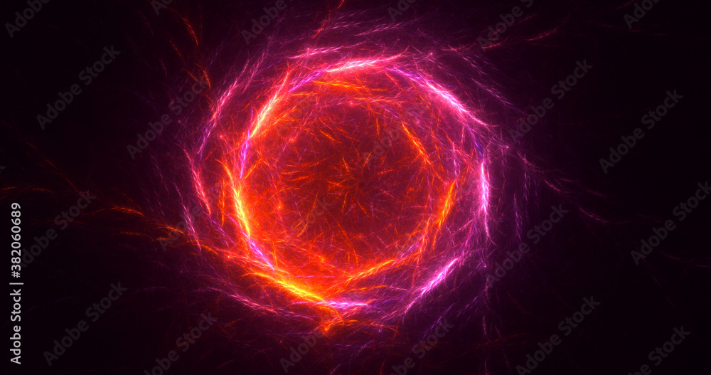Obraz premium 3D rendering abstract round light background