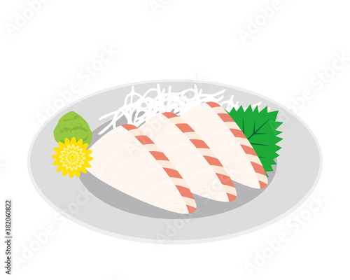 鯛の刺身のベクターイラスト