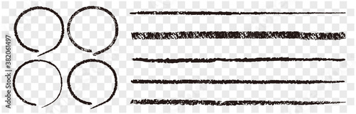 crayon line marker collection Vector