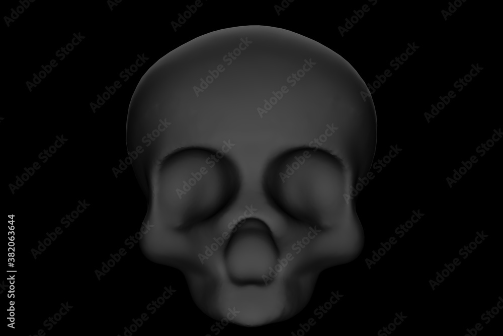 skull on black skull on black
