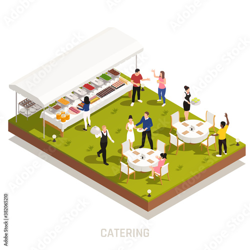 Catering Service Outdoor Isometric