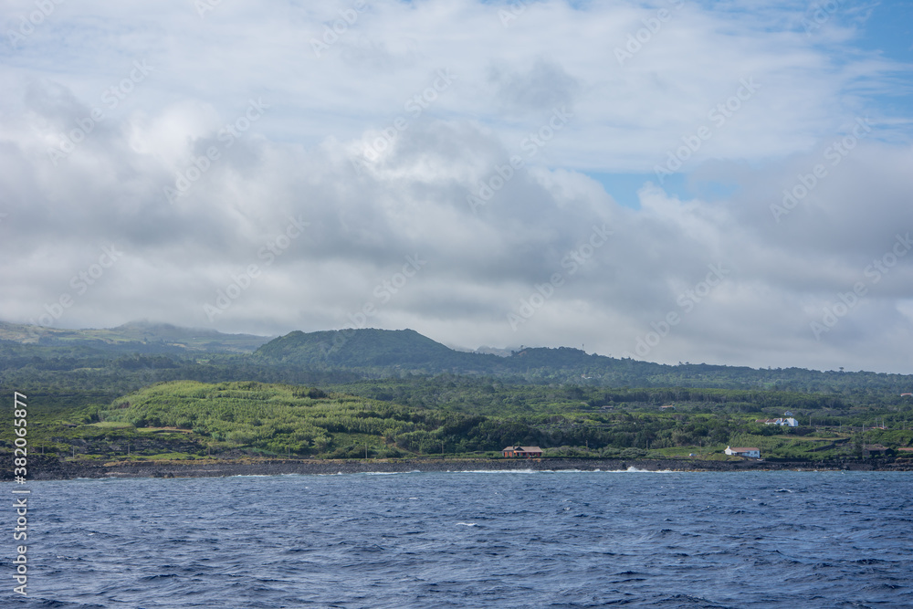 Walk on the Azores archipelago. Discovery of the island of Pico, Azores. Madalena Walk on the Azores archipelago. Discovery of the island of Pico, Azores. Madalena