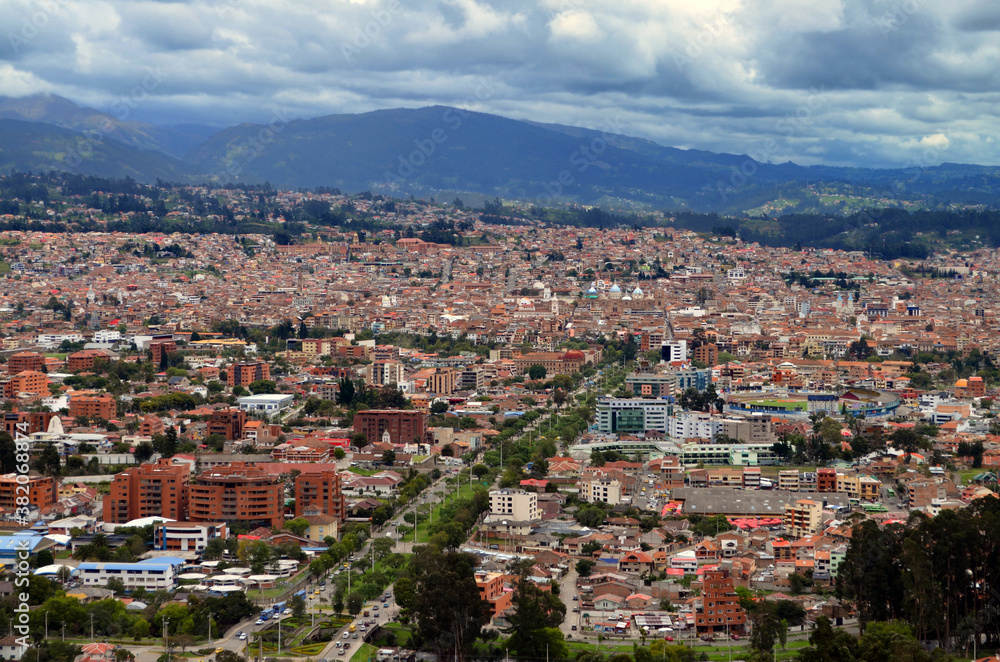 Cuenca, Ecuador - Panoramic view from Mirador de Turi